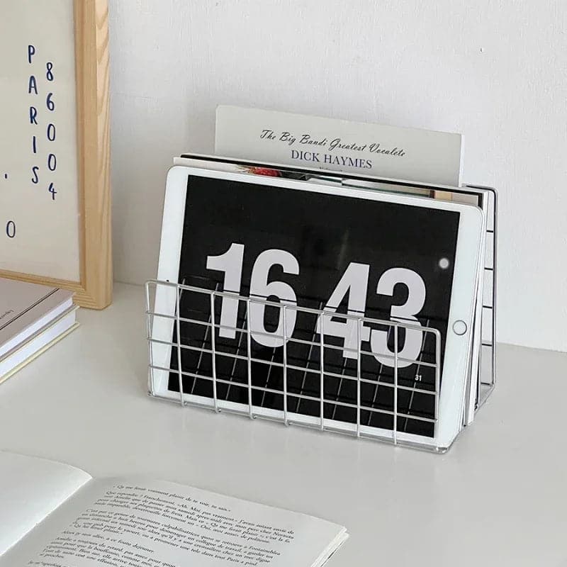 Minimalist Iron Desktop Storage Rack Organizer.