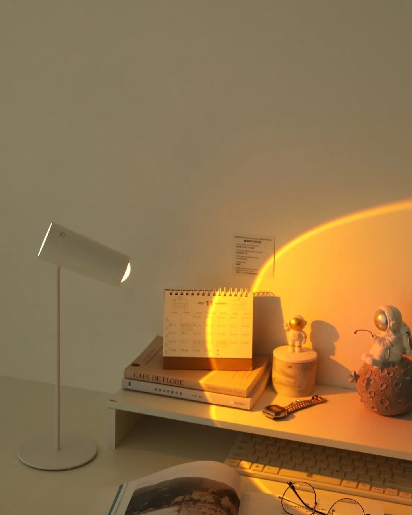 LED multifunctional rechargeable desk lamp.