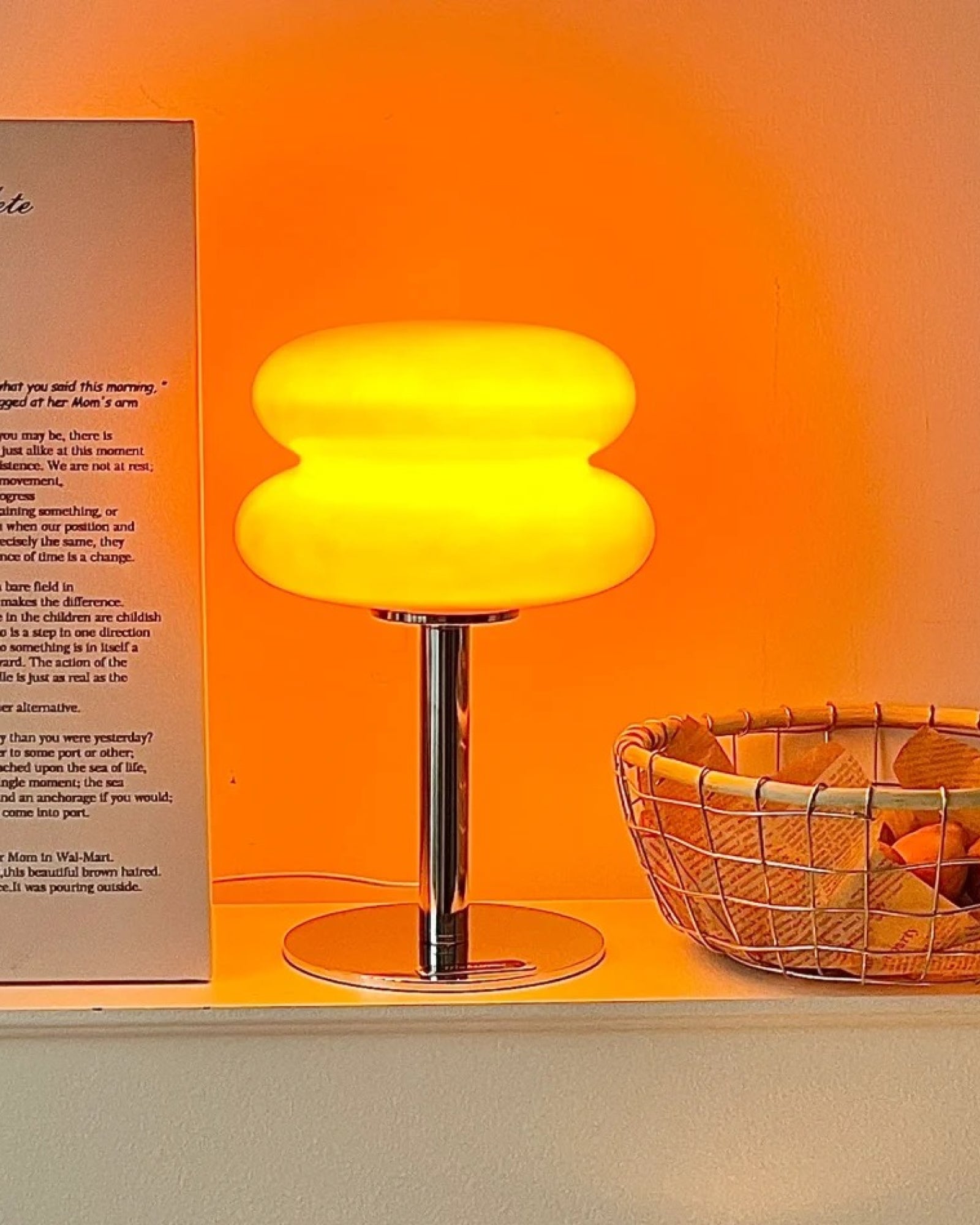 Retro-Mod Glass Table Lamp.