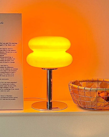 Retro-Mod Glass Table Lamp.