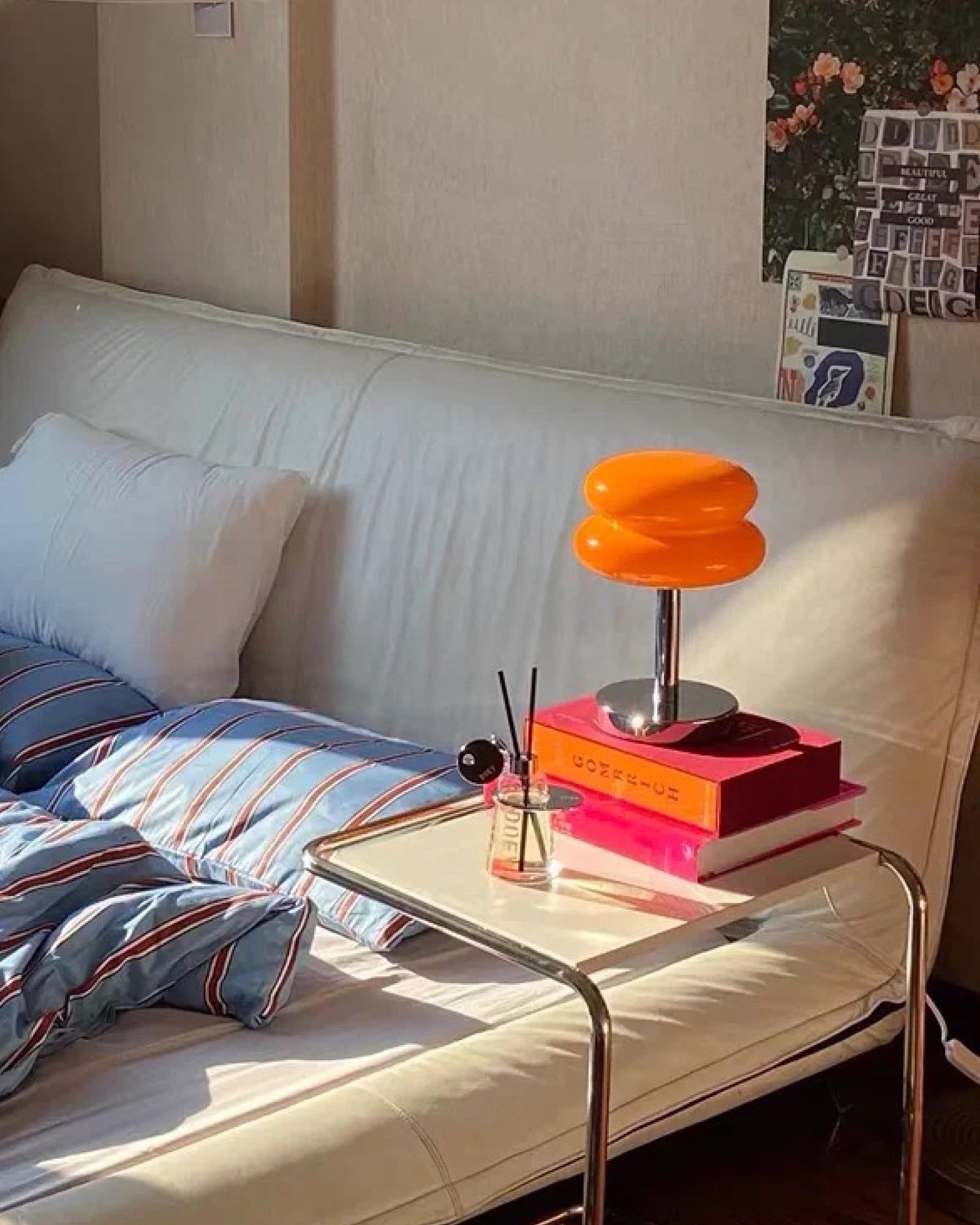 Retro-Mod Glass Table Lamp.